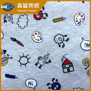 朔州印花全棉汗布 Printed cotton jersey fabric
